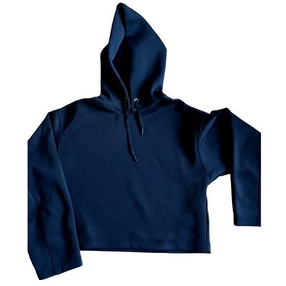 Uniqlo WORN ONCE crop pullover hoodie black Women‎ size XXS - Picture 1 of 5